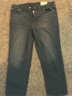 American Eagle Outfitters Women’s Dark Black Straight Jeans